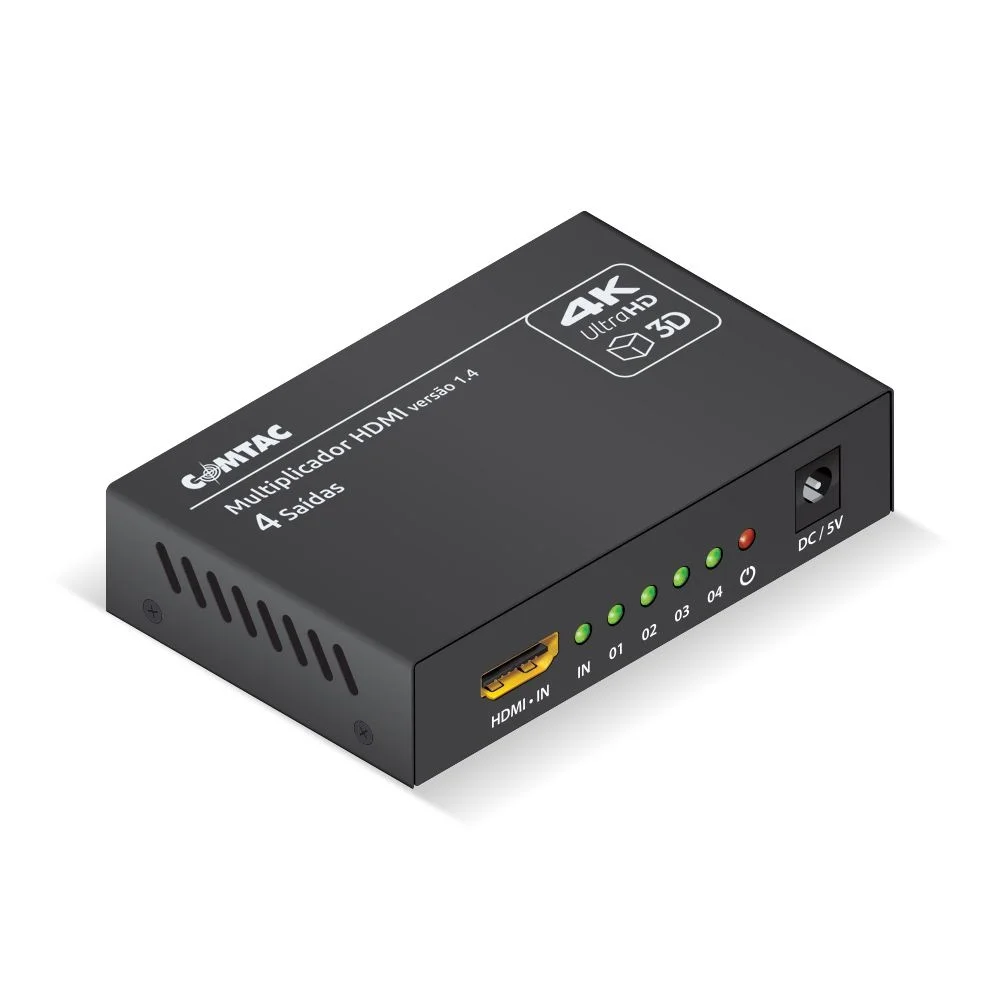 Imagem 4 de 4 do produto Multiplicador De Vídeo HDMI 4k - Com 4 Saídas - Comtac 9378