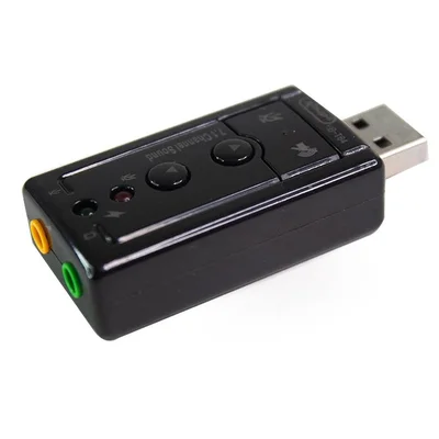 Adaptador Para Placa De Som Knup Hb-t64 Usb Com Led Controle De Volume