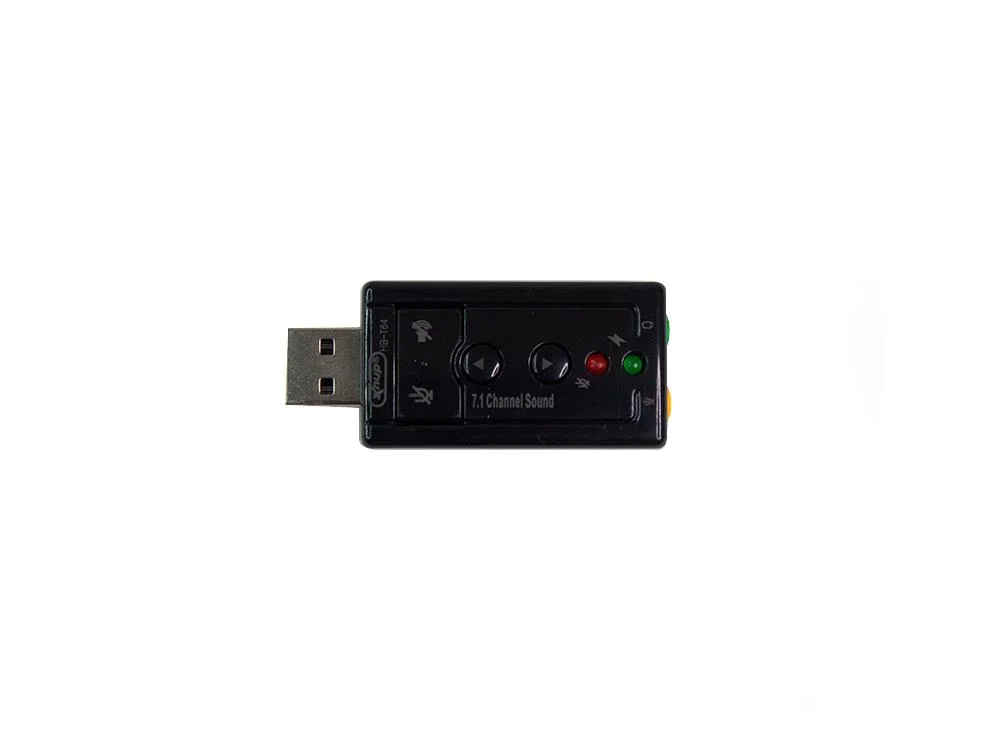Imagem 5 de 5 do produto Adaptador Para Placa De Som Knup Hb-t64 Usb Com Led Controle De Volume