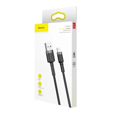 Cabo Carregador Lightning Para Iphone 7 8 11, Baseus, 2 Metros — foto 4