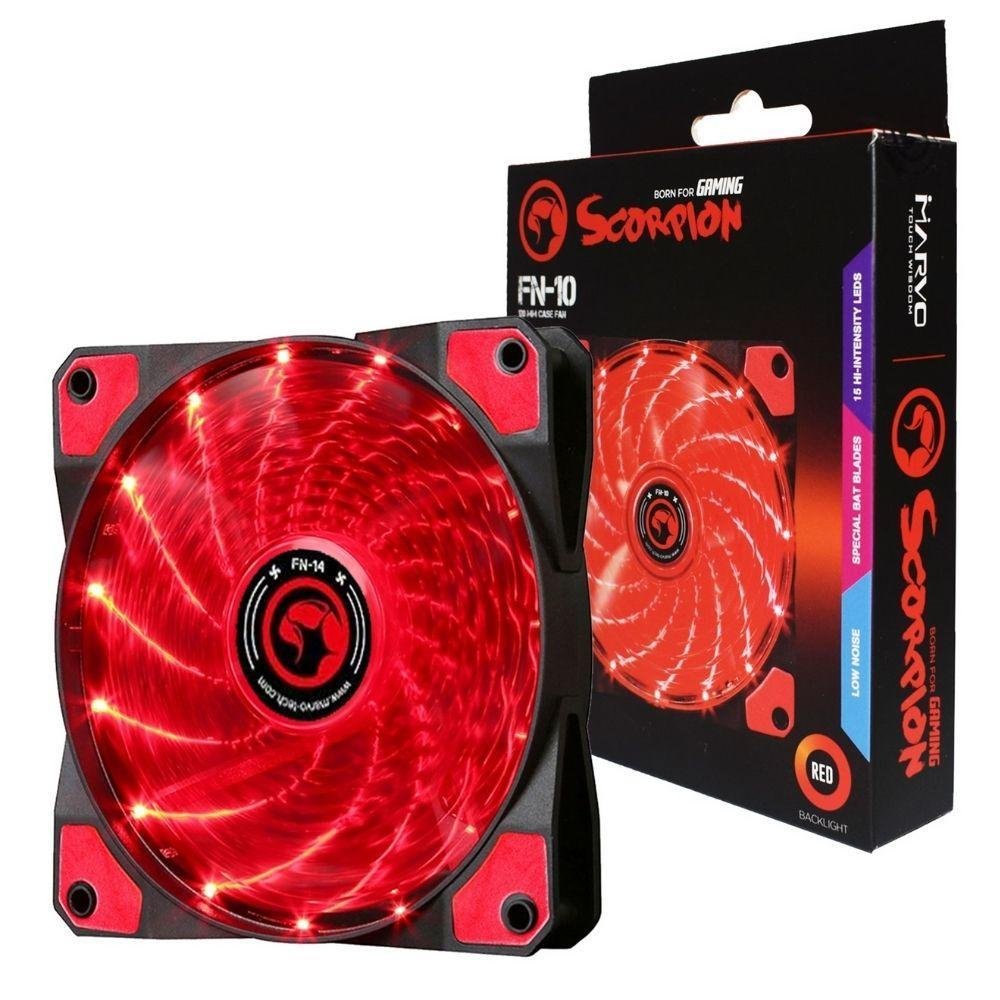 Cooler FAN Marvo Scorpion, 120mm, LED Vermelho - FN-10 RD 5