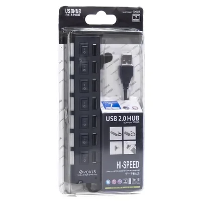 Hub 7 Portas Regua Usb 2.0  Hi-speed 500gb