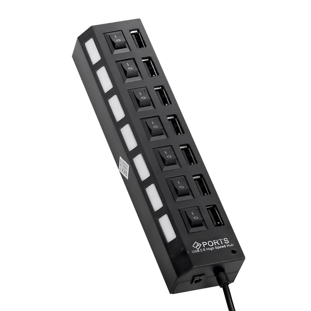 Imagem 2 de 3 do produto Hub 7 Portas Regua Usb 2.0  Hi-speed 500gb