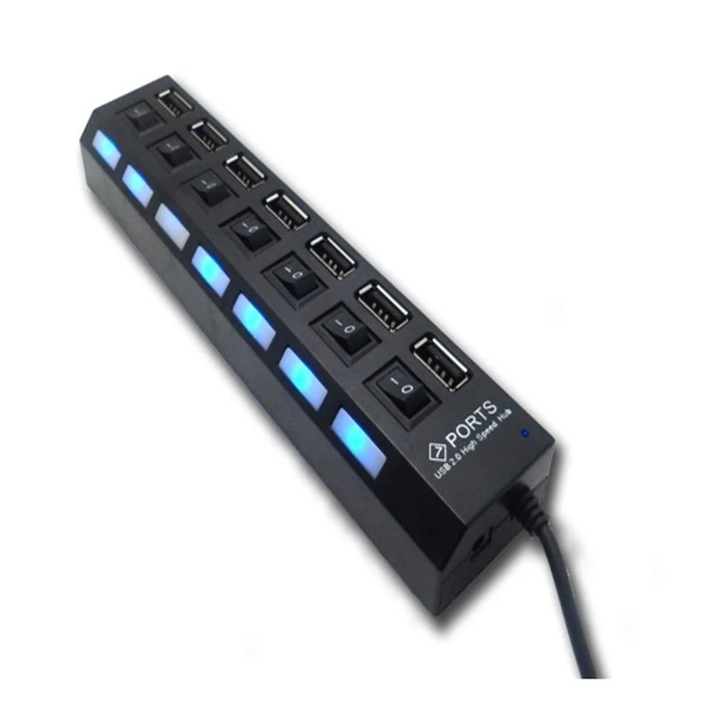 Imagem 3 de 3 do produto Hub 7 Portas Regua Usb 2.0  Hi-speed 500gb
