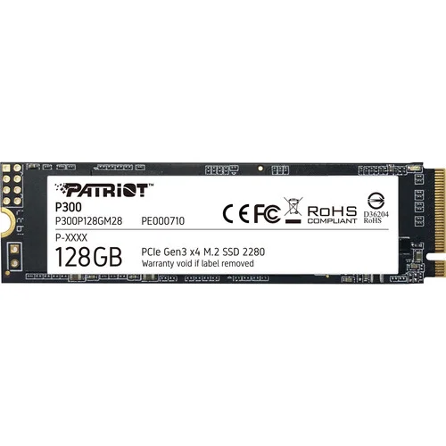 Imagem 2 de 5 do produto SSD, 128GB, Patriot, P300, M.2, 2280, NVME PCIE, GEN3 X4, P300P128GM28