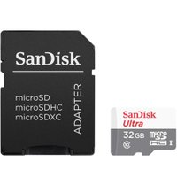 Cartão De Memória Micro SD Sandisk Ultra 32GB, Classe 10, C/ Adaptador - Sdsqunr-032g-gn3ma