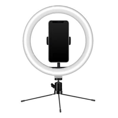 Ring Light com Tripé, Suporte para Celular, Mymax  Suporte Ring Light, Diâmetro 26Cm