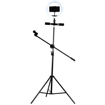 Ring Light com Tripé, Suporte para Celular, Mymax Suporte Ring Light, Diâmetro 26 cm