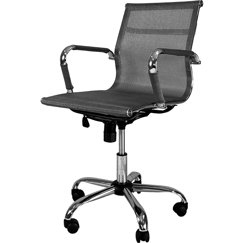 Imagem 3 de 5 do produto Cadeira Escritorio Executiva Giratoria Premium Prata - Maxoffice