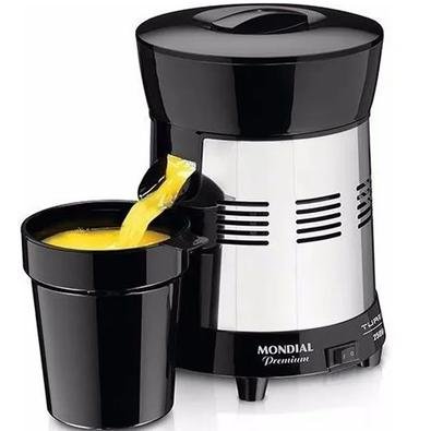 Espremedor De Laranja E Frutas Profissional Mondial Turbo Inox 1 Litro