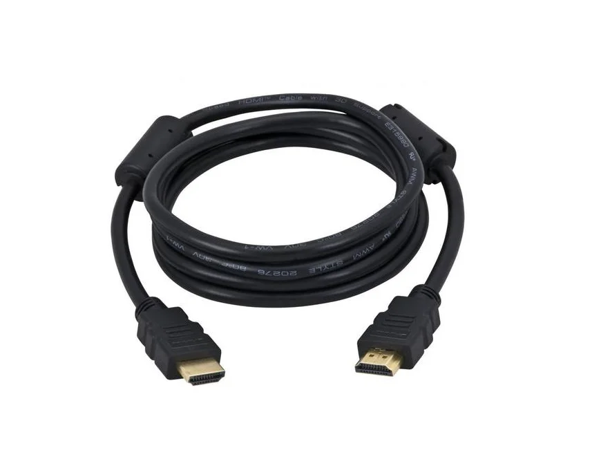 Imagem 2 de 3 do produto Cabo Hdmi 1.4 3d 4k Full Hd Ethernet Com Filtro 5 Metros Preto