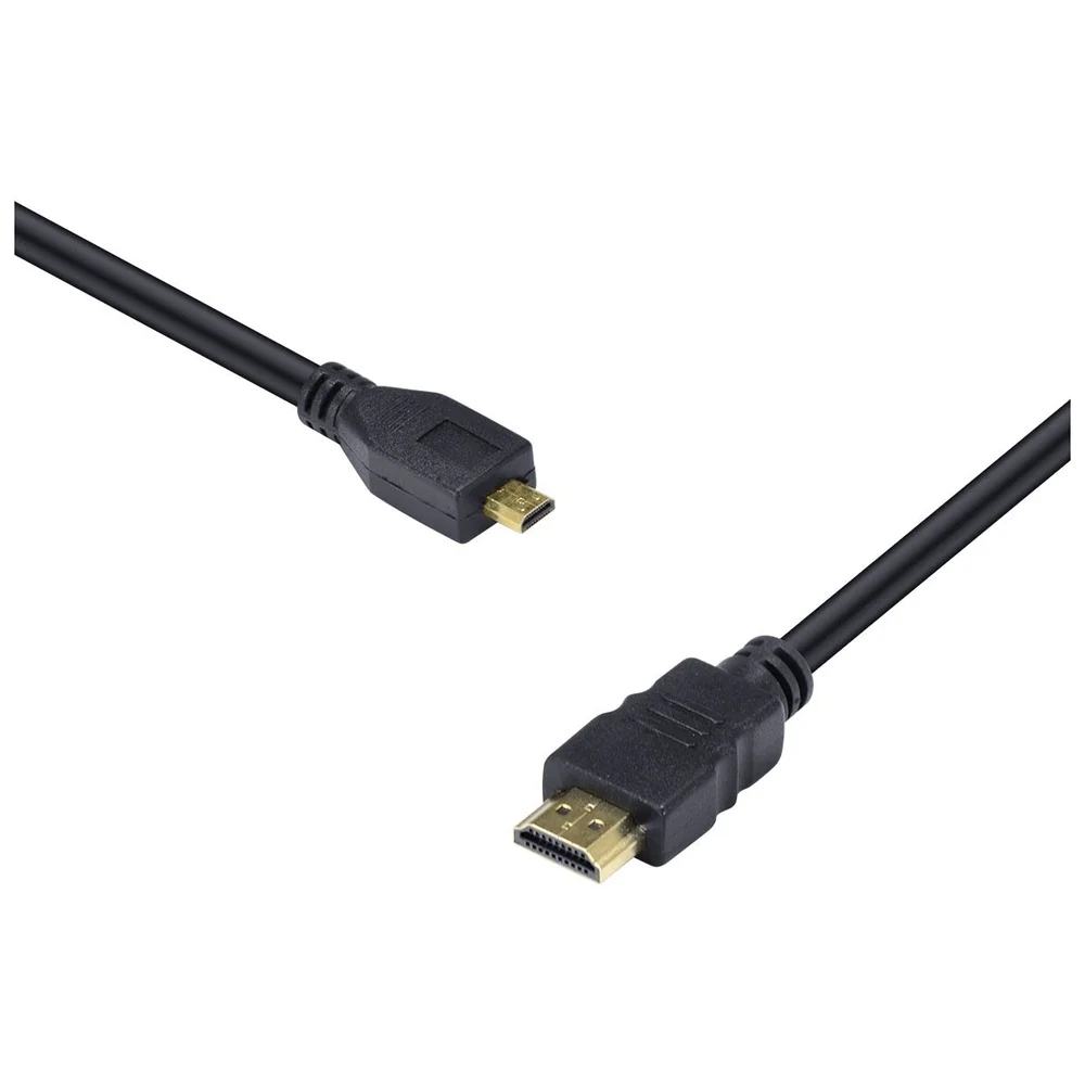 Imagem 2 de 5 do produto Cabo Vinik H20mc-2, HDMI 2.0 Para Micro HDMI 4k Ultra HD 3D Conexao Ethernet 2 Metros
