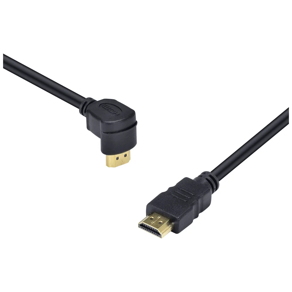 Imagem 4 de 5 do produto Cabo HDMI 2.0 4k Ultra Hd 3d Conexao Ethernet Com 01 Conector 90o 2 Metros - H2090-2
