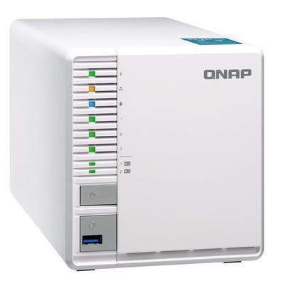 O TS-351 3-Bay NAS Enclosure da QNAP combina a funcionalidade do centro de mídia com o armazenamento automático eficiente e a funcionalidade RAID para