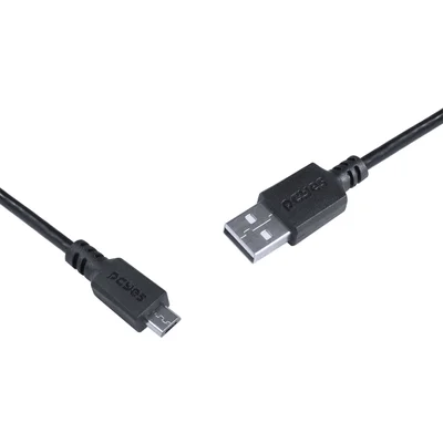 Cabo Micro USB x USB A 2.0 Pcyes, Para Celular, 2M, Preto - PMUAP-2