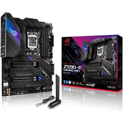 Placa Mãe Asus para Intel 1200 Z590-E ROG STRIX Gaming WIFI 4xDDR4 ATX