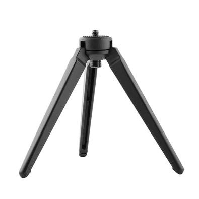 Este mini tripé para estabilizadores e câmeras de ação ou compactas, com encaixe de 1/4 polegadas, é fabricado em liga de alumínio de grande resistênc