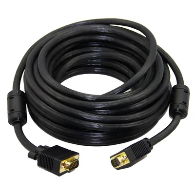 Cabo Para Monitor Vga Hd15m X Hd15m 20m Preto Com Filtro