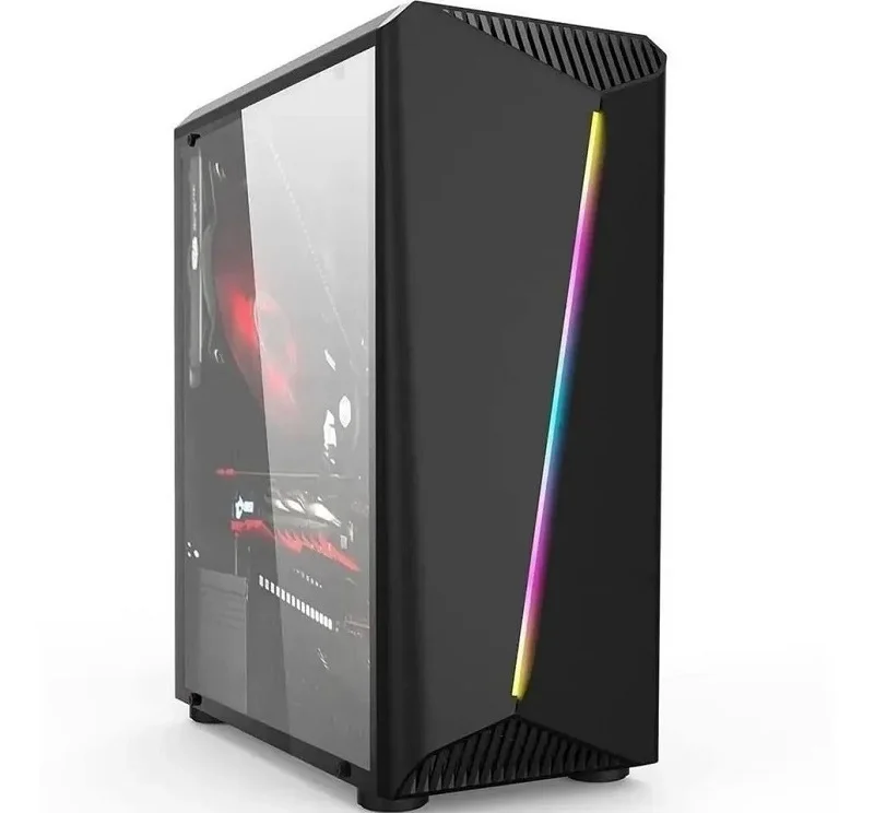 Gabinete Hayom Gamer Lateral Vidro Rgb Gb1700