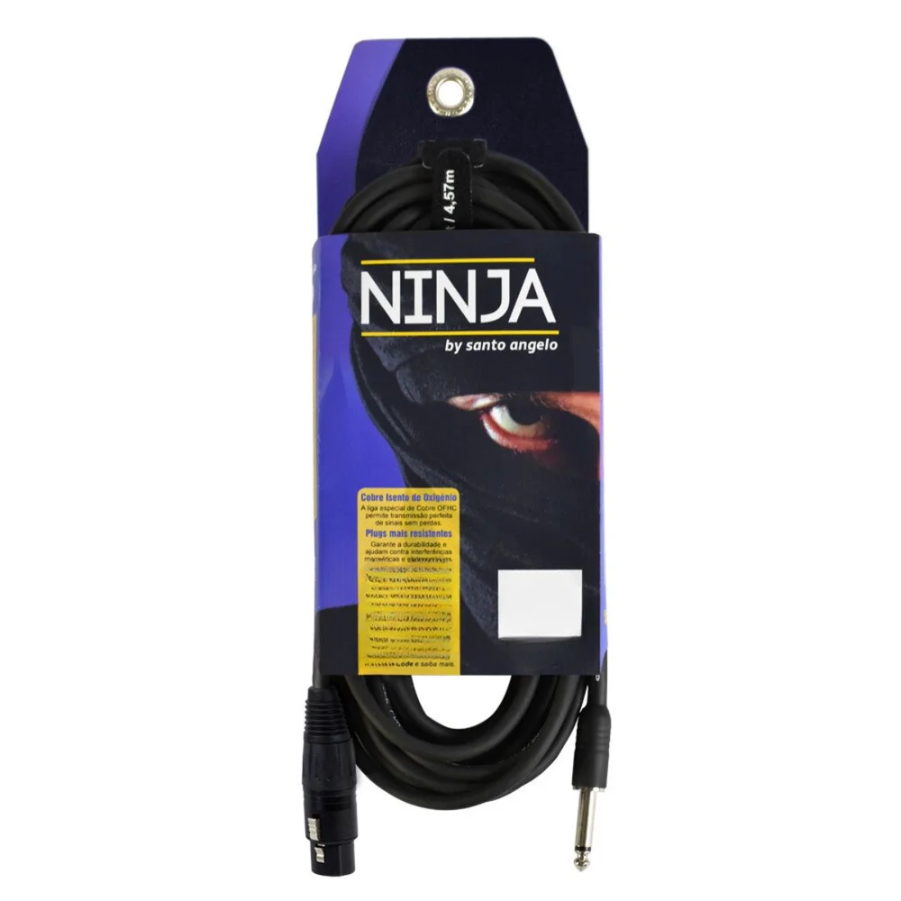 Imagem 2 de 5 do produto Cabo Santo Angelo Ninja E-20 P10 Mono / P10 Mono 3 Ft / 0,91 Metros