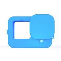 Capa de Silicone Funpro GoPro Hero 11 / 10 / 9 Black + Tampa para Lente + Cordão Cor Azul