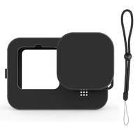 Capa de Silicone Funpro Gopro Hero 9 e Hero 10 Black / Tampa para Lente / Cordão Preto