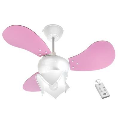 Ventilador Grécia 3 Pás 110V Rosa e Controle O Ventilador Grécia 3 Pás 110V possui um desing arrojado com colorações vivas que vai dar mais vida ao se