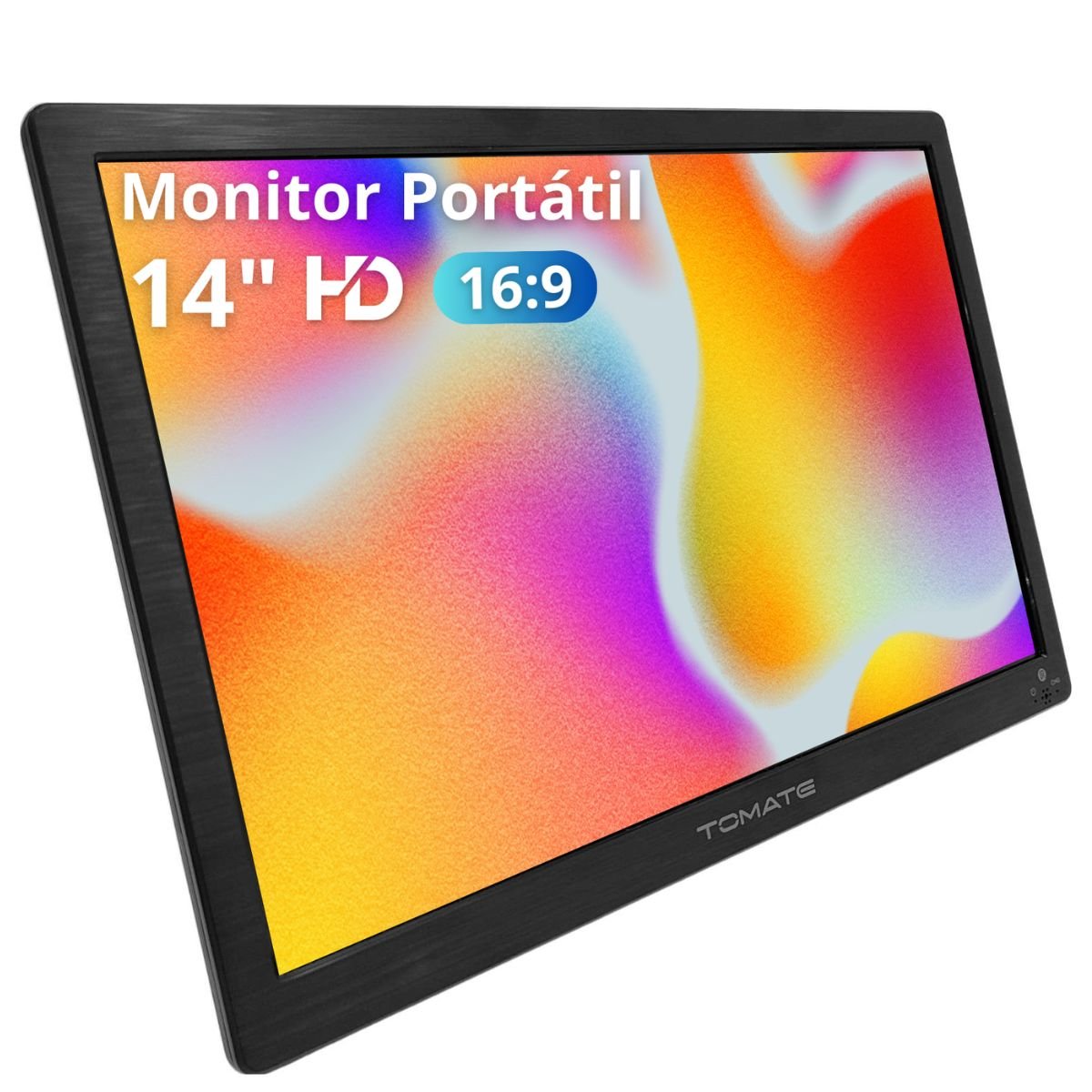 Monitor TV Digital Portátil Tela 14" LED HD, Conexões HDMI USB AV IN mini VGA Bivolt - MTM-1410