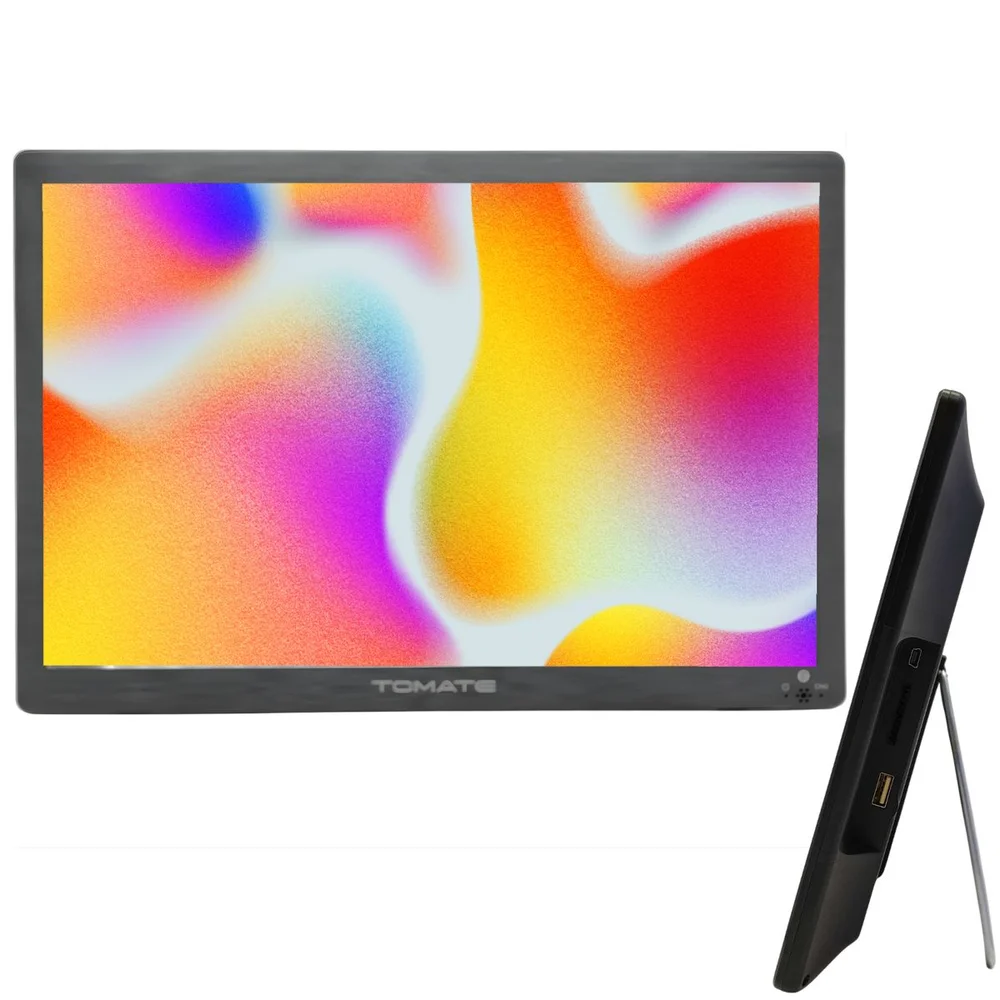 Imagem 2 de 5 do produto Monitor TV Digital Portátil Tela 14" LED HD, Conexões HDMI USB AV IN mini VGA Bivolt - MTM-1410