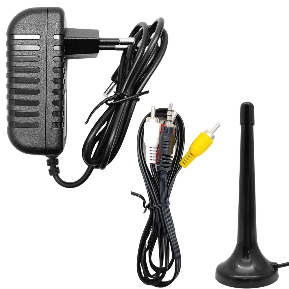 Imagem 3 de 5 do produto Monitor TV Digital Portátil Tela 14" LED HD, Conexões HDMI USB AV IN mini VGA Bivolt - MTM-1410