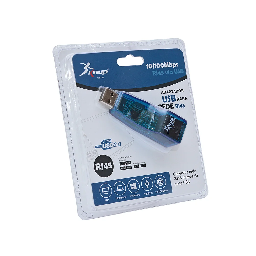 Imagem 5 de 5 do produto Adaptador De Rede Knup RJ-45, Sem Fio, 12 MB/s, Para USB - HB-T66