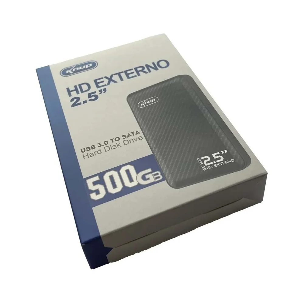 HD Externo 500GB Knup Kp-Hd810 Slim, 5GBs, Preto - Compatível Ps4, Ps5, Xbox, Pc E Note HD Externo 500GB Knup Kp-Hd810 Slim, 5GBs, Preto - Compatível Ps4, Ps5, Xbox, Pc E Note