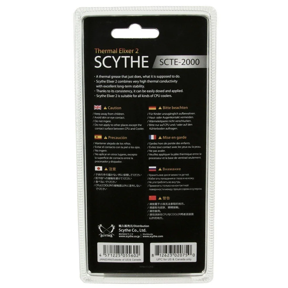 Pasta Térmica, Scythe, Thermal Elixer 2 - Seringa, 5g - SCTE-2000 7