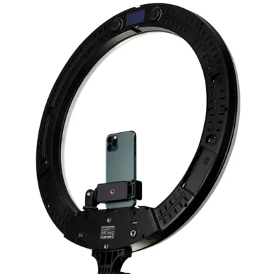 Ring Light de Mesa, Suporte para Celular, Tolifo Iluminador Circular LED, 48cm Diâmetro