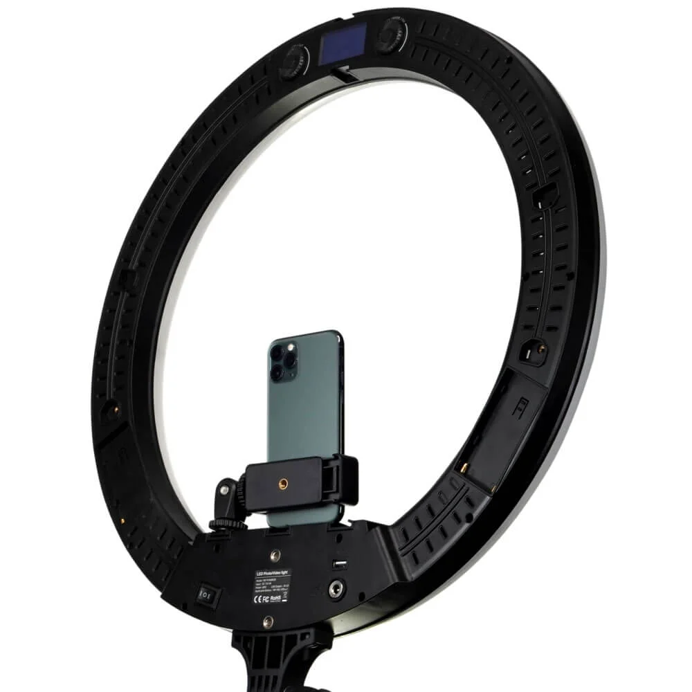 Imagem 5 de 5 do produto Ring Light de Mesa, Suporte para Celular, Tolifo Iluminador Circular LED, 48cm Diâmetro
