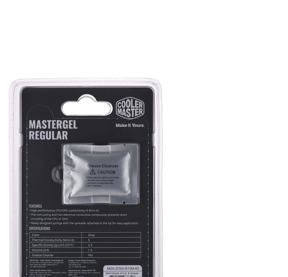 Imagem 5 de 5 do produto Pasta Térmica Cooler Master Mastergel Maker, Seringa, 4g, 1.5ml, Cinza - Mgz-Ndsg-N15m-R2