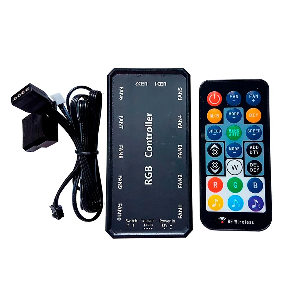 Kit Cooler FAN com 3 Unidades Rise Mode, 120mm, RGB, Controle Remoto, Branco - RM-CF-02-RGB 6
