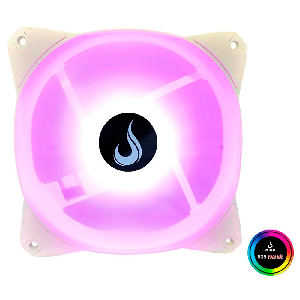 Kit Cooler FAN com 3 Unidades Rise Mode, 120mm, RGB, Controle Remoto, Branco - RM-CF-02-RGB 8