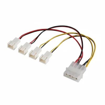 Cabo Akasa Ak-cb001 Molex Para Cooler, 4 Coolers X 3 Pinos, 15 Cm