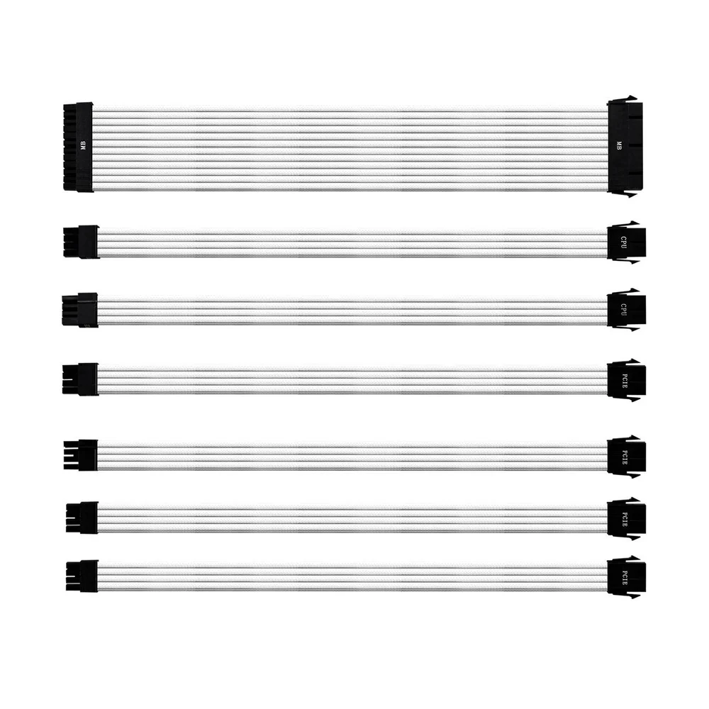 Imagem 2 de 3 do produto Kit De Extensão De Cabo Sleeved - Branco - Cooler Master Cma-nest16xxwt1-gl