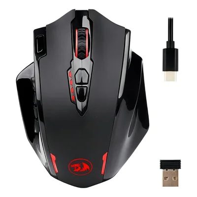 Mouse Gamer, Redragon Impact Elite, M913, RGB, Sem Fio, Preto