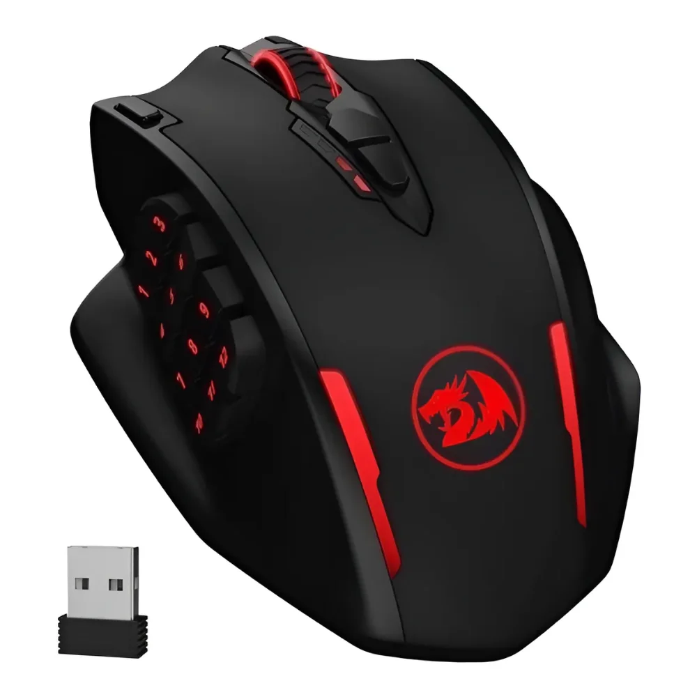 Imagem 2 de 5 do produto Mouse Gamer, Redragon Impact Elite, M913, RGB, Sem Fio, Preto