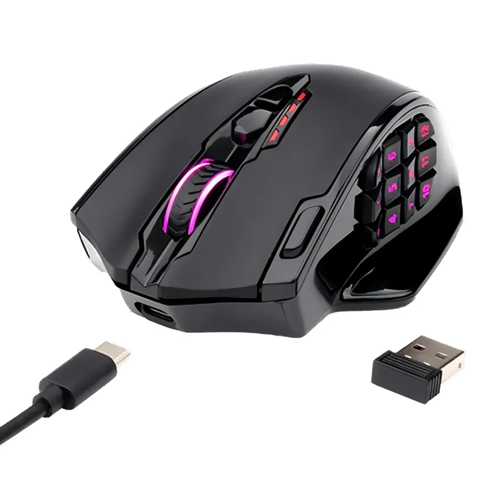 Imagem 5 de 5 do produto Mouse Gamer, Redragon Impact Elite, M913, RGB, Sem Fio, Preto