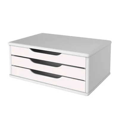 Suporte Para Monitor De Mesa, Articulável, Com 3 Gavetas, Branco, 3343