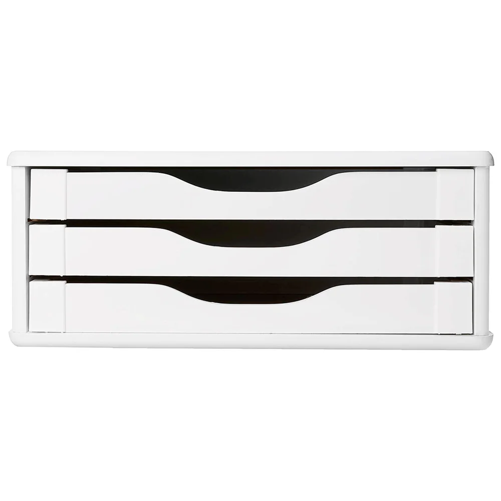 Imagem 4 de 5 do produto Suporte Para Monitor De Mesa, Articulável, Com 3 Gavetas, Branco, 3343
