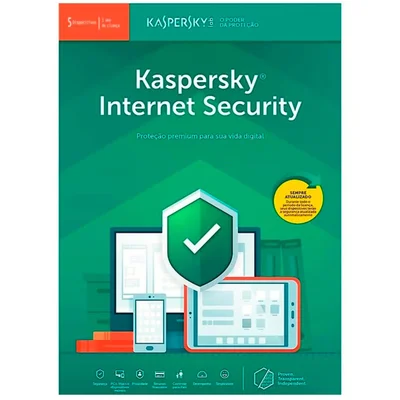 Kaspersky Internet Security Multidispositivos - Licença De 1 Ano - 5 Dispositivos - Versão Download