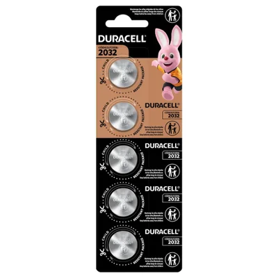 Pilha Moeda Duracell Cr2032, Lithium 3V - Cartela Com 5 Unidades