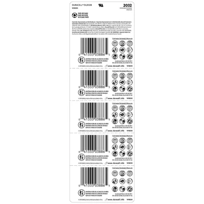 Pilha Moeda Duracell Cr2032, Lithium 3V - Cartela Com 5 Unidades — foto 5