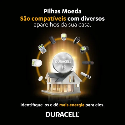 Pilha Moeda Duracell Cr2032, Lithium 3V - Cartela Com 5 Unidades — foto 6