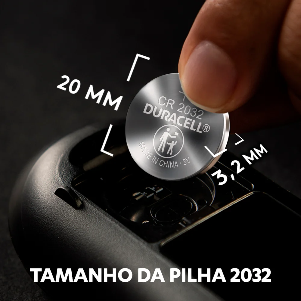 Imagem 3 de 5 do produto Pilha Moeda Duracell Cr2032, Lithium 3V - Cartela Com 5 Unidades